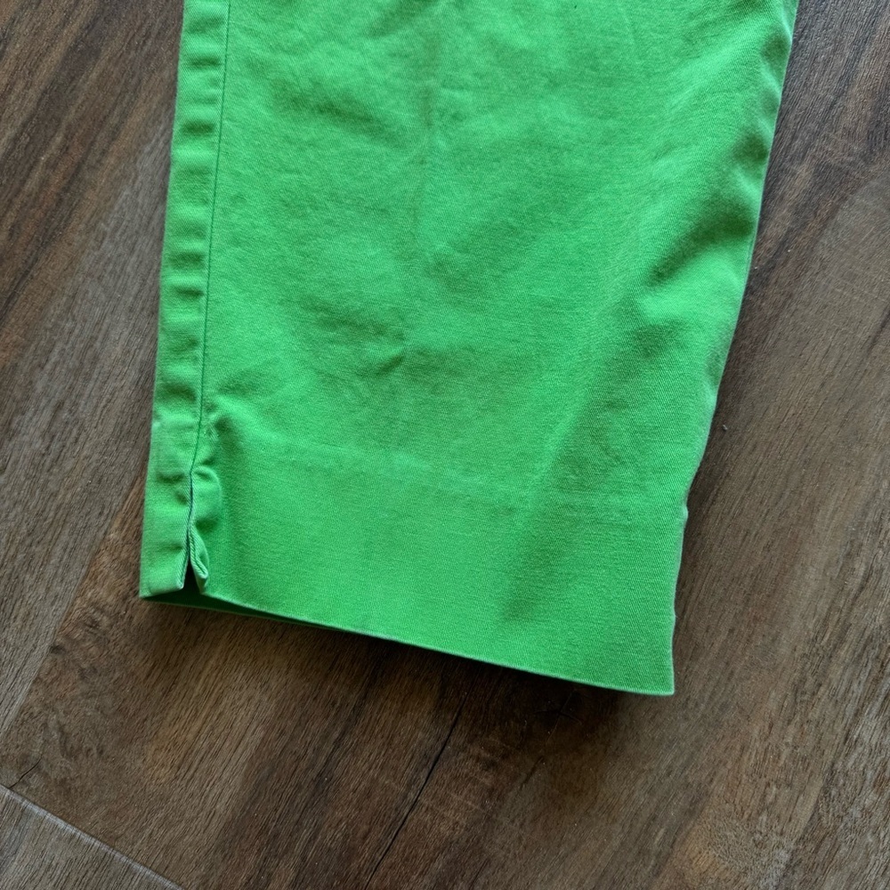 Talbots Green Capri Pants Preppy Classic Summer Cropped Trousers Casual Spring - Picture 7 of 9